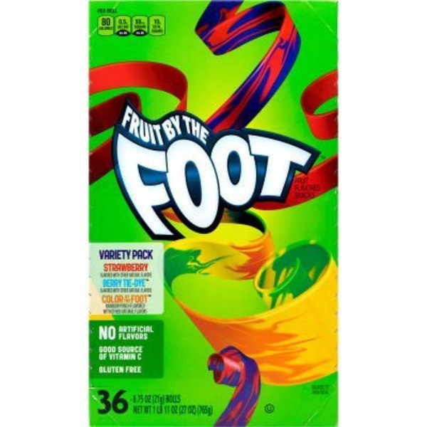 Green Rabbit Holdings Fruit By The Foot Variety Pack, 0.75 oz, 36 Count 20900408